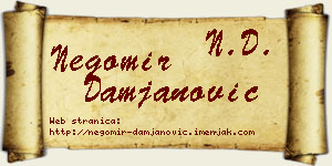 Negomir Damjanović vizit kartica